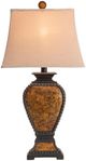 Crestview Collection Tooled Leather Brown Table Lamp-4
