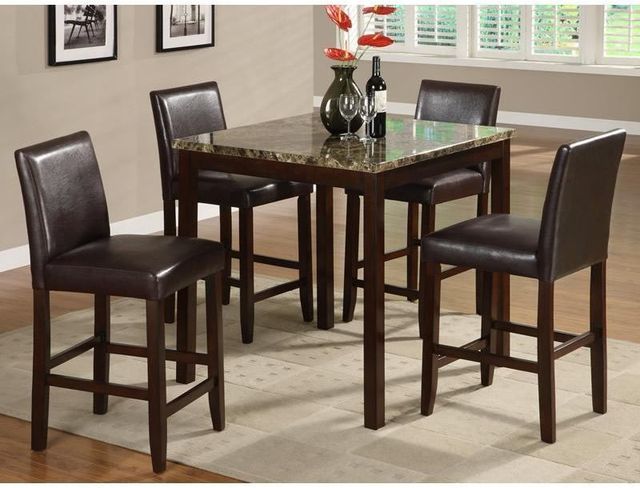 Crown Mark Anise Faux Marble Top Counter Height Table-1