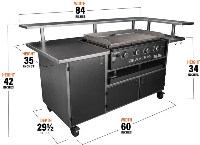 Blackstone® 4-Burner Black Freestanding Liquid Propane Grill-2