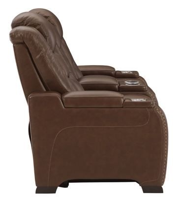 Signature Design by Ashley® The Man-Den Mahogany Power Reclining Loveseat-2