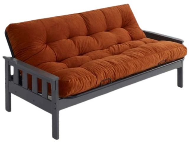 Woodcrest Gray/Orange Futon-0