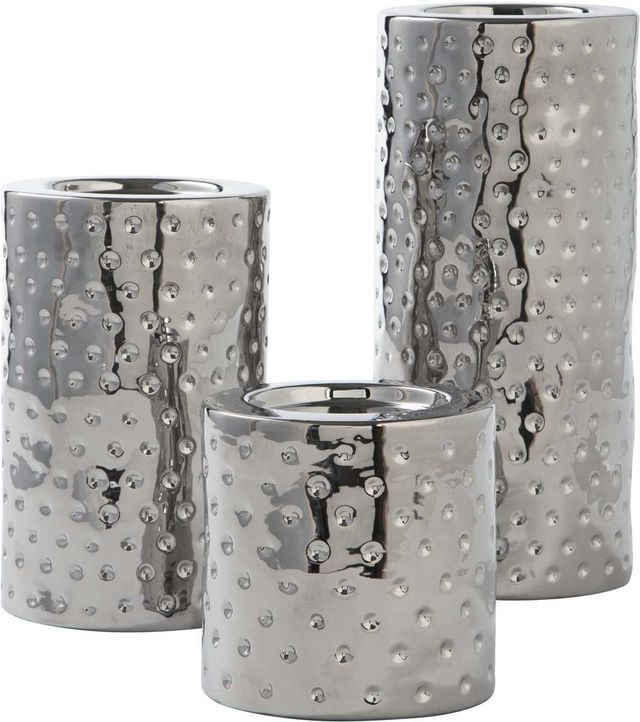 Signature Design by Ashley® Marisa 3-Piece Silver Candle Holders-0