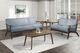 Homelegance® Carlson Blue Gray/Dark Walnut Loveseat-1