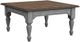 Flexsteel® Plymouth® Distressed Graywash Square Coffee Table with Medium Brown Top-0
