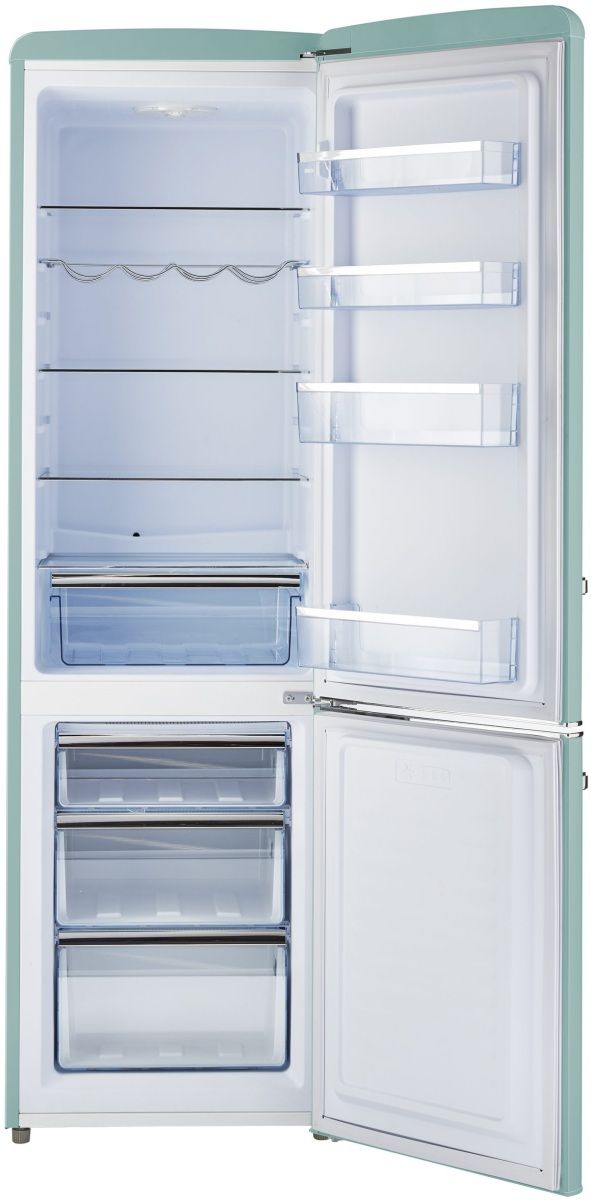 Unique® Appliances Classic Retro 22" 8.7 Cu. Ft. Ocean Mist Turquoise Counter Depth Bottom Freezer Refrigerator-1