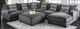 Furniture of America® Kaylee 4-Piece Gray U-Shaped Sectional-0