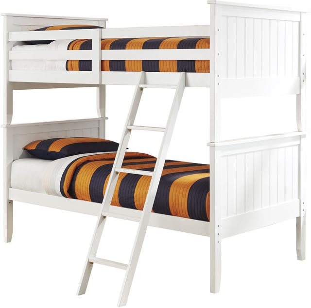 Signature Design by Ashley® Lulu White Twin/Twin Bunk Bed-0