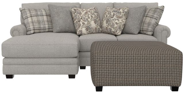 Jackson Furniture Livingston 3-Piece Linen Left Arm Facing Sectional with Ottoman-1