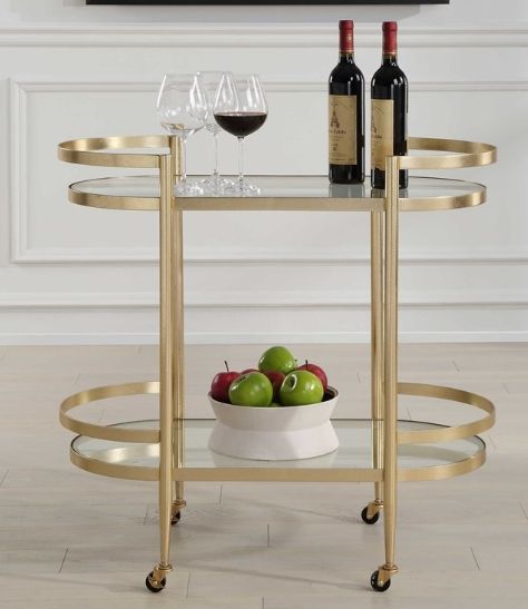 Uttermost® Isabelle Gold Bar Cart-4