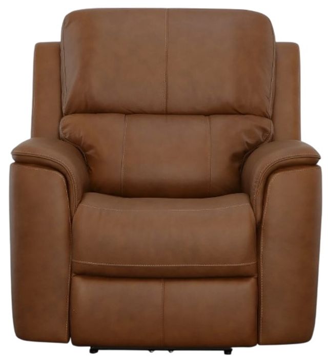 Flexsteel® Henry Caramel Power Recliner with Power Headrest and Lumbar-3