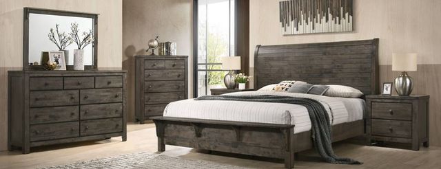 American Wholesale Furniture Cassidy Dark Vintage Gray Nightstand-1