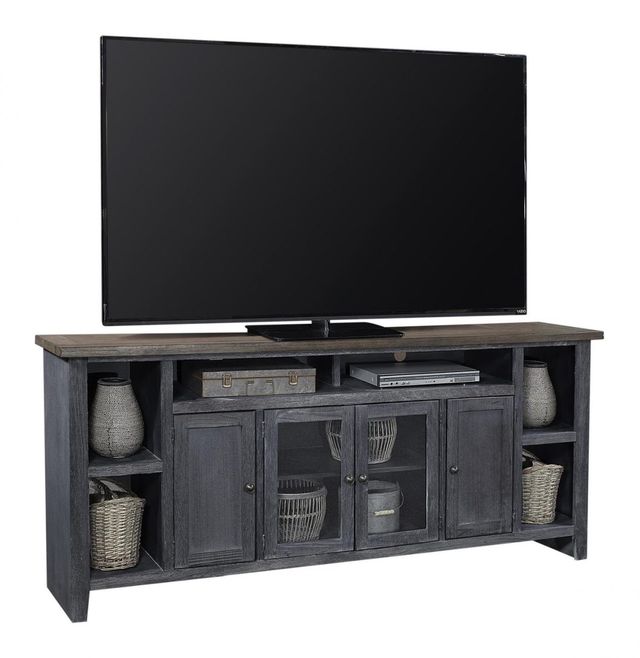 aspenhome® Eastport Drifted Black 84" Console and Hutch-2