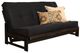 Kodiak Furniture Aspen Suede Black/Reclaim Mocha Full Futon with Mattress-0