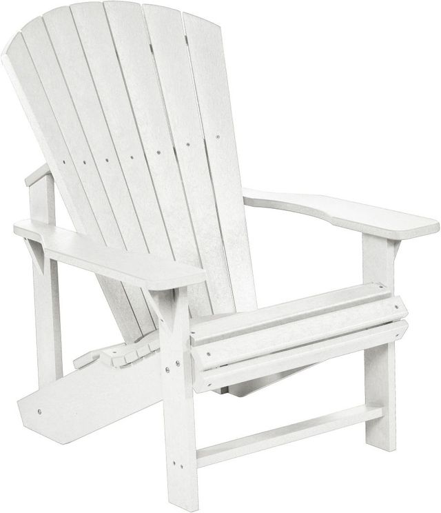 C.R. Plastics Generation Line White Classic Adirondack Outdoor Chair-0