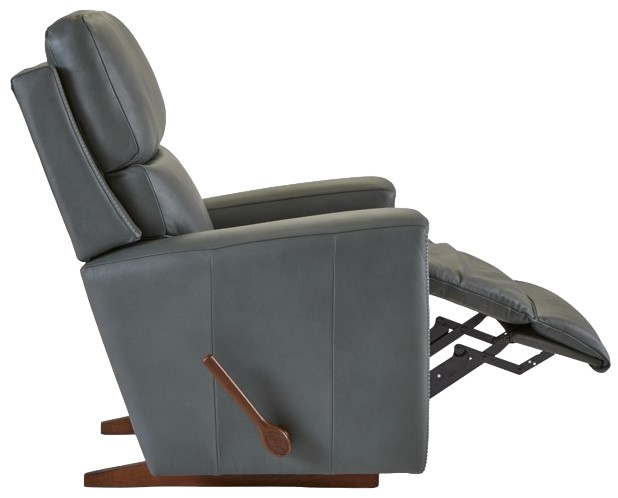 La-Z-Boy® Apollo Blue Grey Leather Manual Rocking Recliner