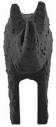 Currey & Company Kano Textured Matte Black Large Rhino-2