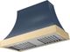 La Cornue Cascade Series 44" Winter Sky Wall Mounted Range Hood with Polished Brass Trim-0