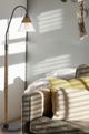 Cal® Lighting & Accessories Hinton Charcoal Grey/Oak Floor Lamp-2