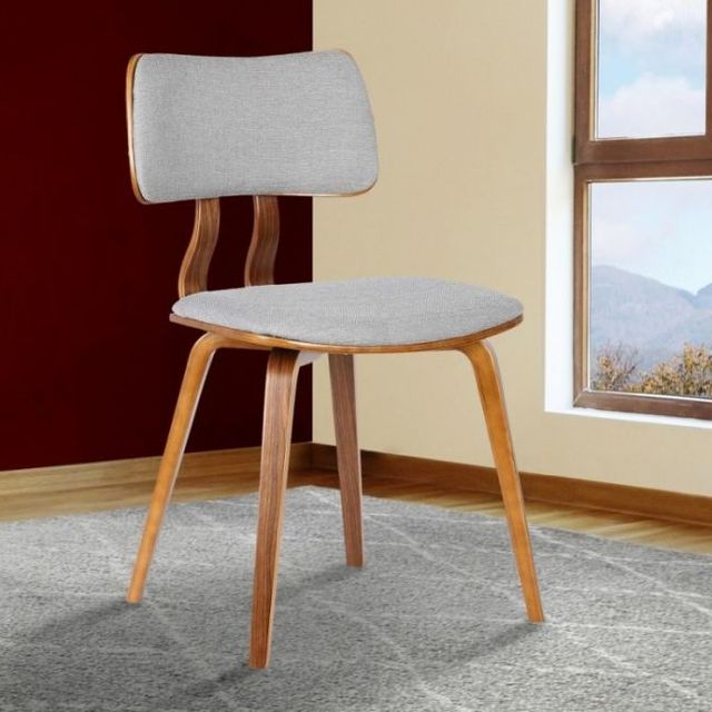 Armen Living Jaguar Gray/Walnut Dining Side Chair-1