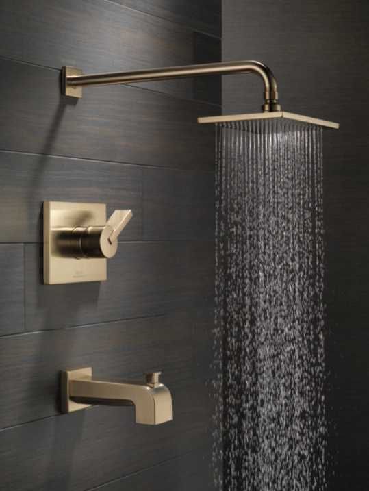 Delta Vero® Monitor® 14 Series Champagne Bronze Tub and Shower Trim-2