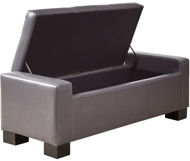 Olliix by Madison Park Brown Mirage Tufted Top Storage Bench-3
