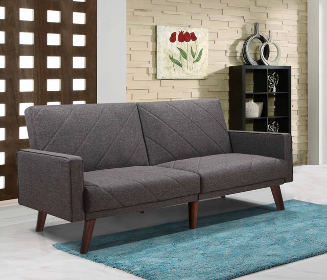 Milton Green Stars Gray Split Back Futon Sofa Bed-0