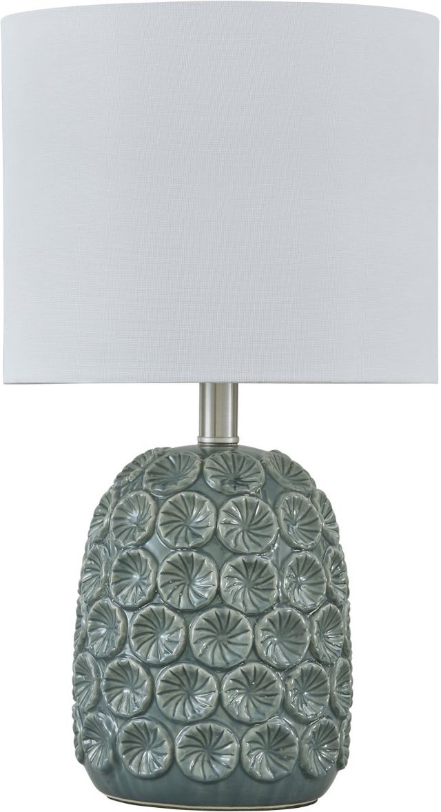 Signature Design by Ashley® Moorbank Teal Ceramic Table Lamp-0