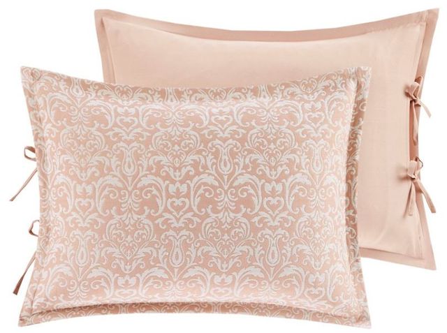 Olliix by Madison Park Signature Haven Blush King Chenille Jacquard Comforter Set-4
