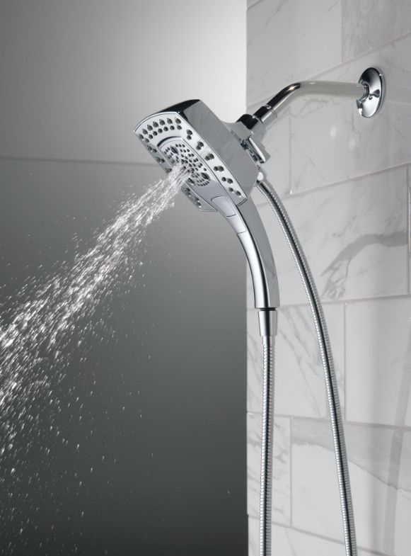 Delta Universal Showering Chrome 2.5 GPM H2Okinetic® In2ition® 5-Setting Two-in-One Shower-1