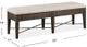 Magnussen Home® Westley Falls Graphite Bench with Upholstered Seat-2
