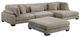 Homelegance® Traverse 4-Piece Brown Modular Sectional with Reversible Chaise and Ottoman-0