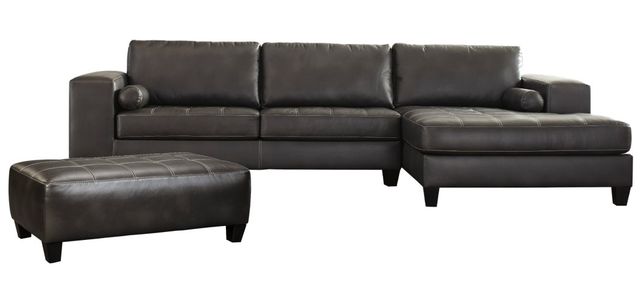 Signature Design by Ashley® Nokomis 2-Piece Charcoal Living Room Set-0