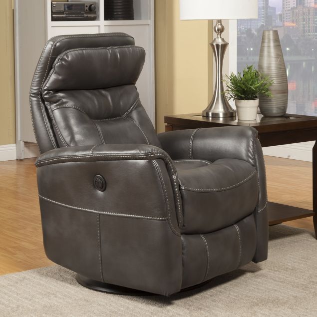 Parker House® Gemini Flint Power Swivel Glider Recliner-2