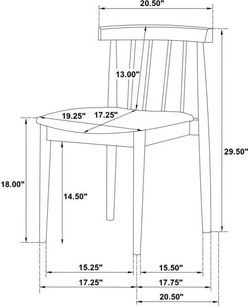 Coaster® Strouse 5-Piece Natural Oak/Wheat Dining Table Set-3