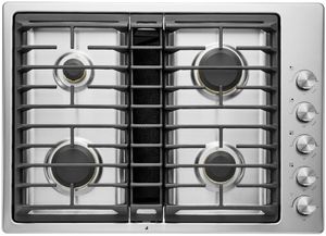 top view of the JennAir® 30” Natural Gas Downdraft Cooktop