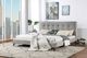 Furniture of America® Leomin Gray Queen Upholstered Panel Bed-2