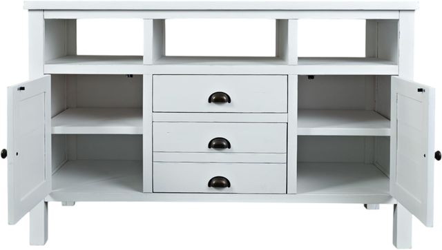 Jofran Inc. Artisan's Craft Distressed Weathered White 50" Media Console-2