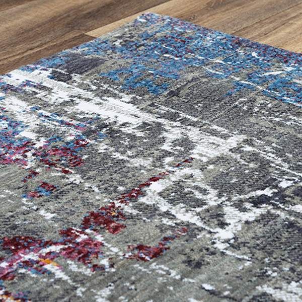 Rizzy Home Signature Gray 5'x8' Rectangular Rug-2