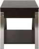 Homelegance® Tioga Espresso End Table with Chrome Metal Frame-3