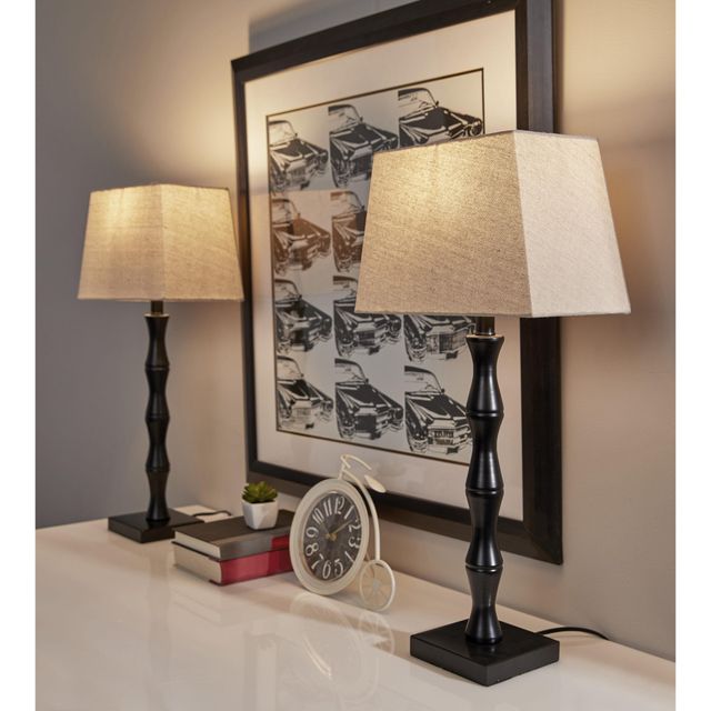 Adesso® Wayne Black 2 Piece Table Lamp Bonus Pack-1