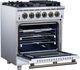 FORNO® Massimo Series Alta Qualita 30" White Pro Style Gas Range-4