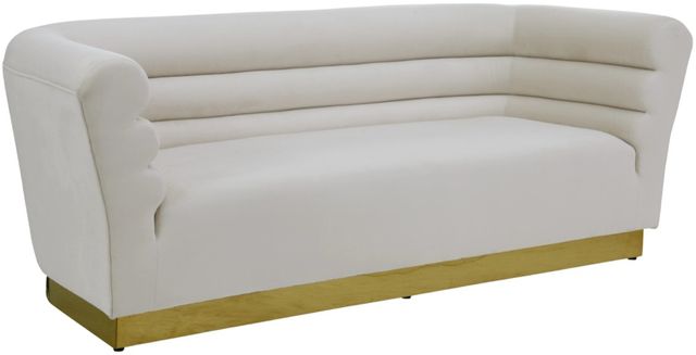 Meridian Furniture Bellini Cream Velvet Sofa-0
