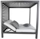 CabanaCoast® Customizable Muse Aluminum Outdoor Daybed Roof with Black Panel-1