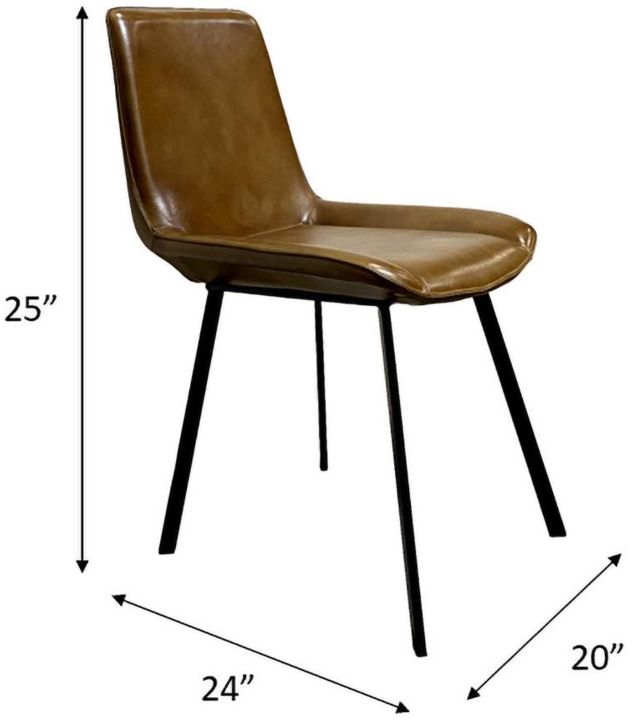 Nest Home Collections Gabriel Black/Brown Dining Chair-2