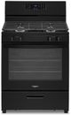 Whirlpool® 30" Black Freestanding Gas Range-0