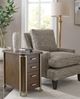 Hammary® Emerit Spice Charging Chairside Table with Champagne Frame-1