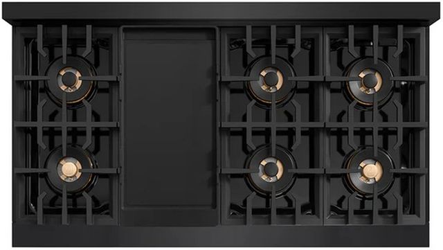 ZLINE 48" 6.7 cu. ft. Dual Fuel Range with 8 Burner DuoPro™ Cooktop and Dual Ovens in Black Stainless Steel -4