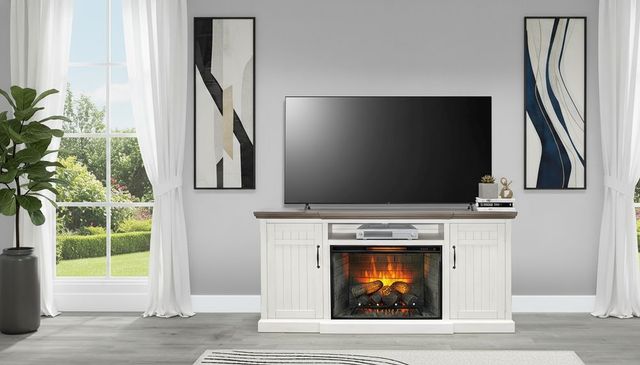 Sunny Designs™ Pasadena Buckskin/Marble White 72" TV Console-3