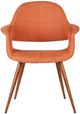 Armen Living Phoebe Orange/Walnut Dining Arm Chair-3
