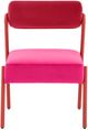 TOV Furniture Jolene 2-Piece Pink/Red Velvet Dining Chair Set-4
